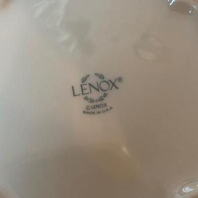 LOT 100: Unique Lenox "Plate" Wall Clock & Palmetto Bowl