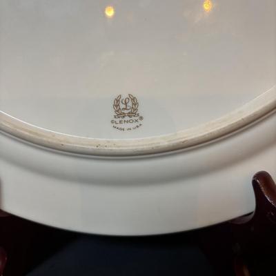 LOT 100: Unique Lenox "Plate" Wall Clock & Palmetto Bowl