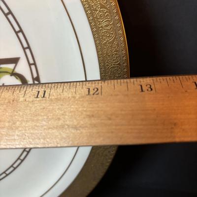 LOT 100: Unique Lenox "Plate" Wall Clock & Palmetto Bowl