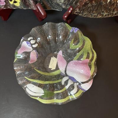LOT 220: Fused Glass Plate Collection