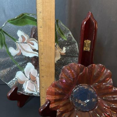 LOT 220: Fused Glass Plate Collection