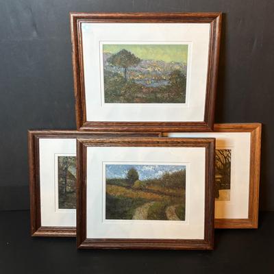 LOT 221: Collection of Four Signed Paintings of Landscapes