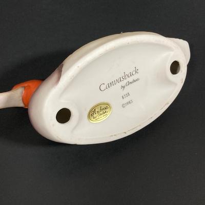 LOT 244: Collection of Signed Decorative Ducks - Canvasback by Andrea (Andrea by Sadek), Wildlife N' Wood By Carol Burns and More
