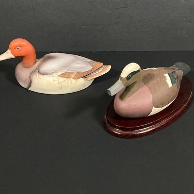 LOT 244: Collection of Signed Decorative Ducks - Canvasback by Andrea (Andrea by Sadek), Wildlife N' Wood By Carol Burns and More