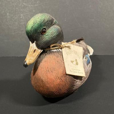 LOT 244: Collection of Signed Decorative Ducks - Canvasback by Andrea (Andrea by Sadek), Wildlife N' Wood By Carol Burns and More