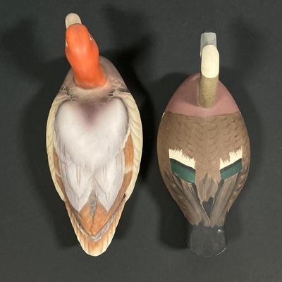 LOT 244: Collection of Signed Decorative Ducks - Canvasback by Andrea (Andrea by Sadek), Wildlife N' Wood By Carol Burns and More