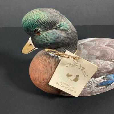 LOT 244: Collection of Signed Decorative Ducks - Canvasback by Andrea (Andrea by Sadek), Wildlife N' Wood By Carol Burns and More