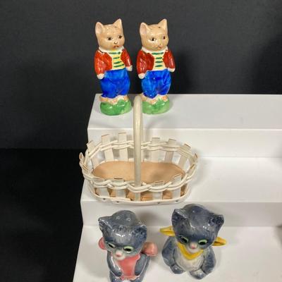 LOT 245: Decorative Salt and Pepper Shakers and More - Cats (Goebel, Japan, Andrea by Sadek Included), Bears and More