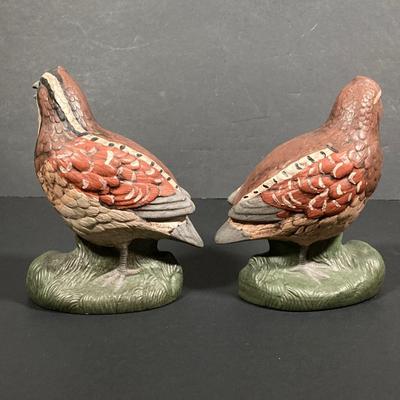 LOT 246: George Z. Lefton Montauk Lighthouse with Collection of Ceramic / Pottery Bird Figurines