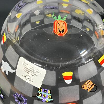 LOT 247: Halloween Themed Collection - Lenox Glass Bowl, Sakura Bowl with Decorative Decor