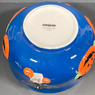 LOT 247: Halloween Themed Collection - Lenox Glass Bowl, Sakura Bowl with Decorative Decor