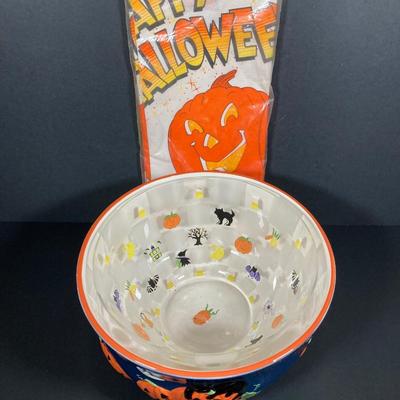 LOT 247: Halloween Themed Collection - Lenox Glass Bowl, Sakura Bowl with Decorative Decor