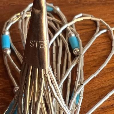 Designer Native American Sterling Silver Earrings Lot Signed