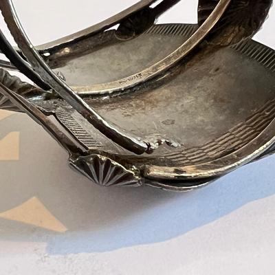 Sterling Silver Onyx Cuff Bracelet Lot - Danecraft, Vintage