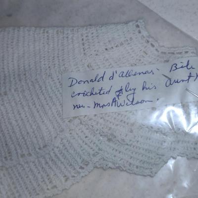 Collection of Vintage Hand Tatted Children's Goods- Bibs, Bonnets, etc.