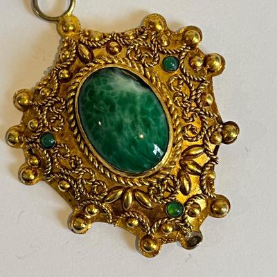 2 Designer Vintage Hattie Carnegie Jewelry - Brooch, Pendant