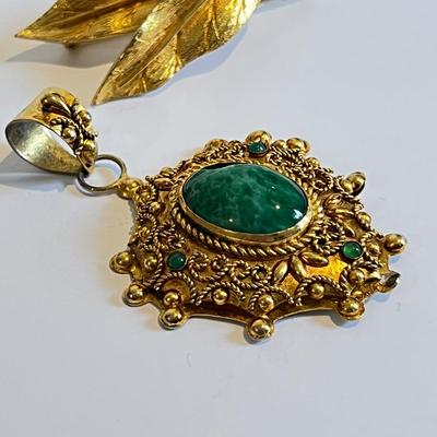 2 Designer Vintage Hattie Carnegie Jewelry - Brooch, Pendant