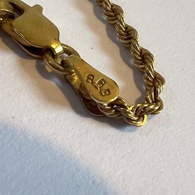 14k Gold Necklace w Pendant - 7.43 Grams