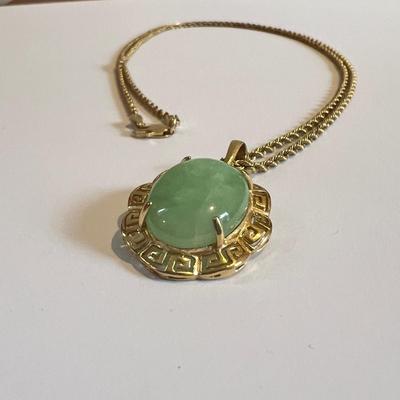 14k Gold Necklace w Pendant - 7.43 Grams