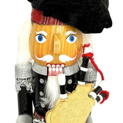 Set of 3 Nutcrackers - Santa, Fireman, Scottishman with Bagpipes