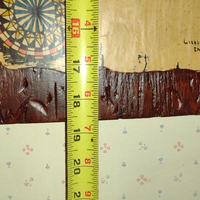 'The Bahamas' Map on Wood Slab- Approx 12" x 18 1/2"