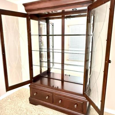 Gorgeous Beveled Glass China Cabinet by Universal Furniture