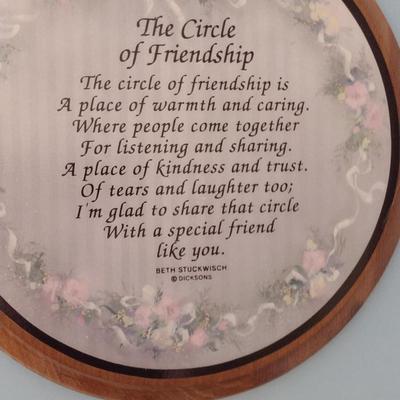 'The Circle of Friendship' Wall Decor- Approx 10" in Diameter