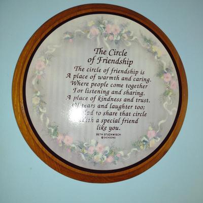 'The Circle of Friendship' Wall Decor- Approx 10" in Diameter