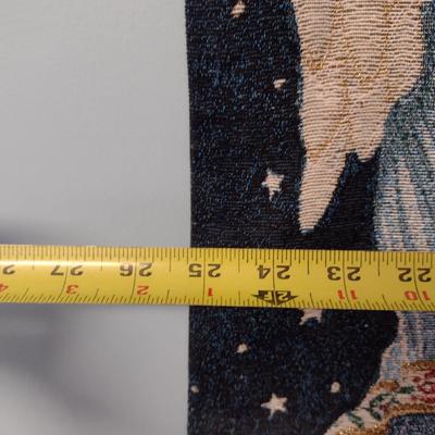 Linda Green Angel Design Wall Tapestry with Hanging Rod- Approx 37 1/2" x 25 1/4"