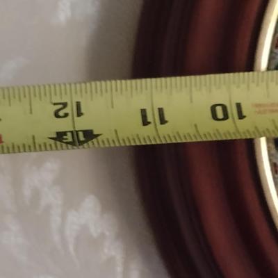 Collectible Limited Edition Emerald Elegance Plate in Wooden Hanger- Approx 11 1/4" in Diameter