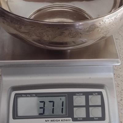 Antique Birks Sterling Silver Fruit Bowl- Approx 8" in Diameter- Item has Been Monogrammed- Approx Weight 371 Grams