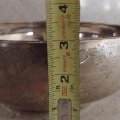 Antique Birks Sterling Silver Fruit Bowl- Approx 8" in Diameter- Item has Been Monogrammed- Approx Weight 371 Grams