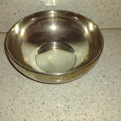 Antique Birks Sterling Silver Fruit Bowl- Approx 8" in Diameter- Item has Been Monogrammed- Approx Weight 371 Grams