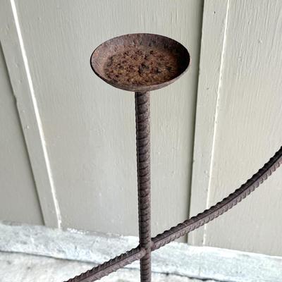 Large Rebar Candleabra