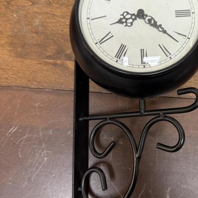 Double Sided Clock Indoor Outdoor Garden Wall Station Clock
