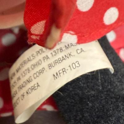 Set of Rare Vintage Disneyland Yester Ears Pie Eyed Mickey & Minnie Plush Dolls