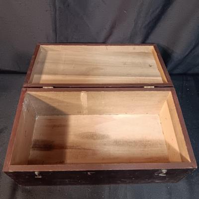 GENUINE AND ORIGINAL IRWIN BITS, WOOD CHEST AND MISC TOOLS