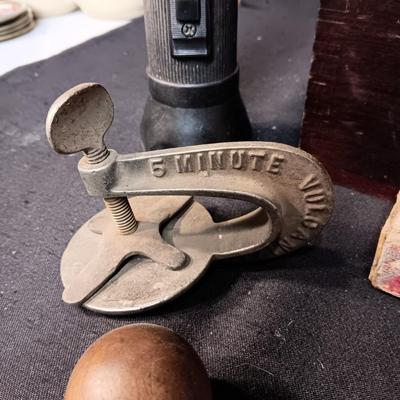 GENUINE AND ORIGINAL IRWIN BITS, WOOD CHEST AND MISC TOOLS
