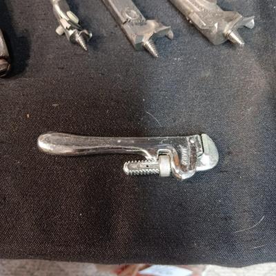 GENUINE AND ORIGINAL IRWIN BITS, WOOD CHEST AND MISC TOOLS