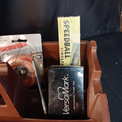 HAND CRANK BENCH GRINDER PLUS SMALLER HAND TOOLS
