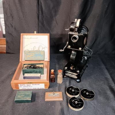 ANTIQUE PATHEX PROJECTOR W/EXTRAS MADE IN FRANCE