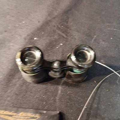 OLD EYE GLASSES AND BINOCULARS