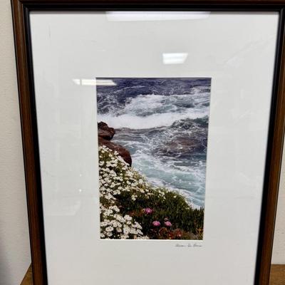 Framed and Signed Photograph of Beautiful Coastline