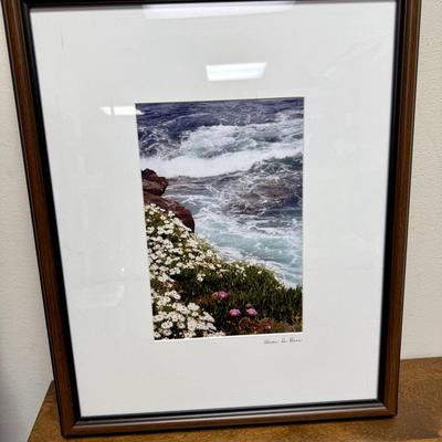 Framed and Signed Photograph of Beautiful Coastline