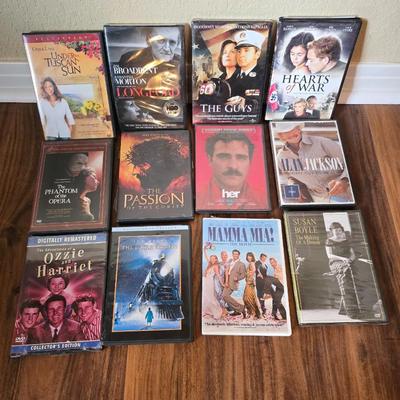 Lot of 12 DVDs – Mixed Movies and Musicals - Some new and sealed