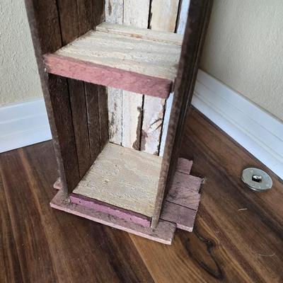 Rustic Wooden Birdhouse-Top CD Shelf