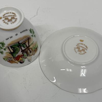 Royal Tara Fine Bone China Made in Ireland Woman on Spinning Wheel
