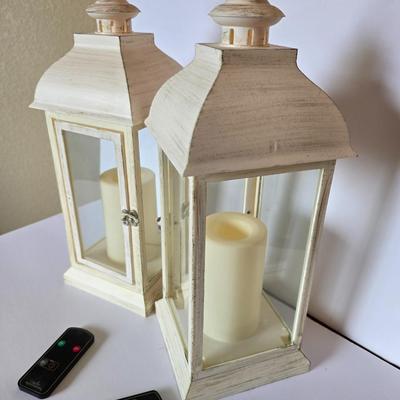 Set of 2 Sterno Home Flameless Candle Lanterns with Remotes
