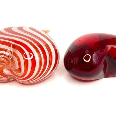 Set of 4 Vintage Paper Weights - Blown Glass