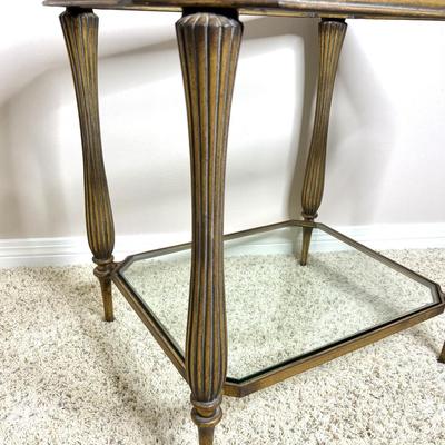 MCM Gold Framed Side Table